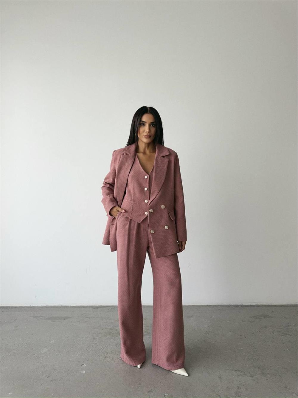 CHANEL YELEK-CEKET-PANTOLON TAKIM - Gül Kurusu