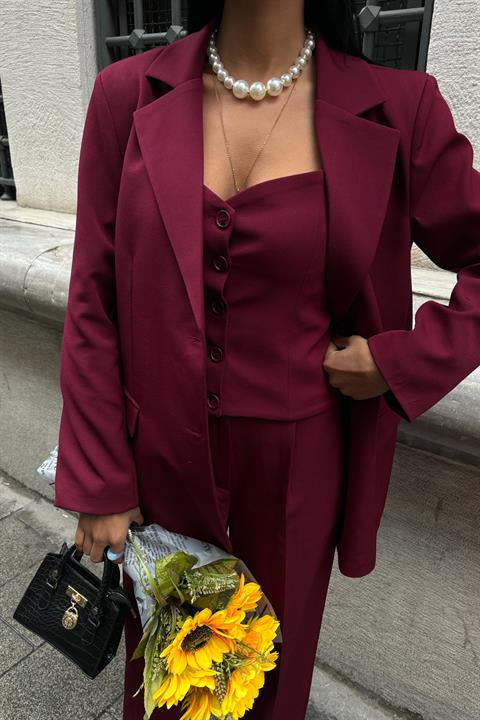 Cherries Büstiyerli Üçlü Takım 9891