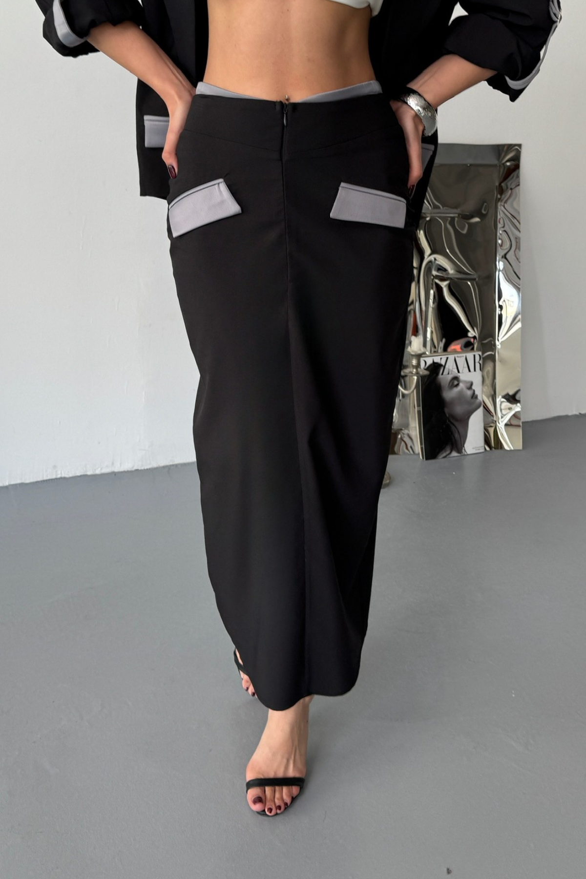 CROP CEKET - ETEK TAKIM - Siyah