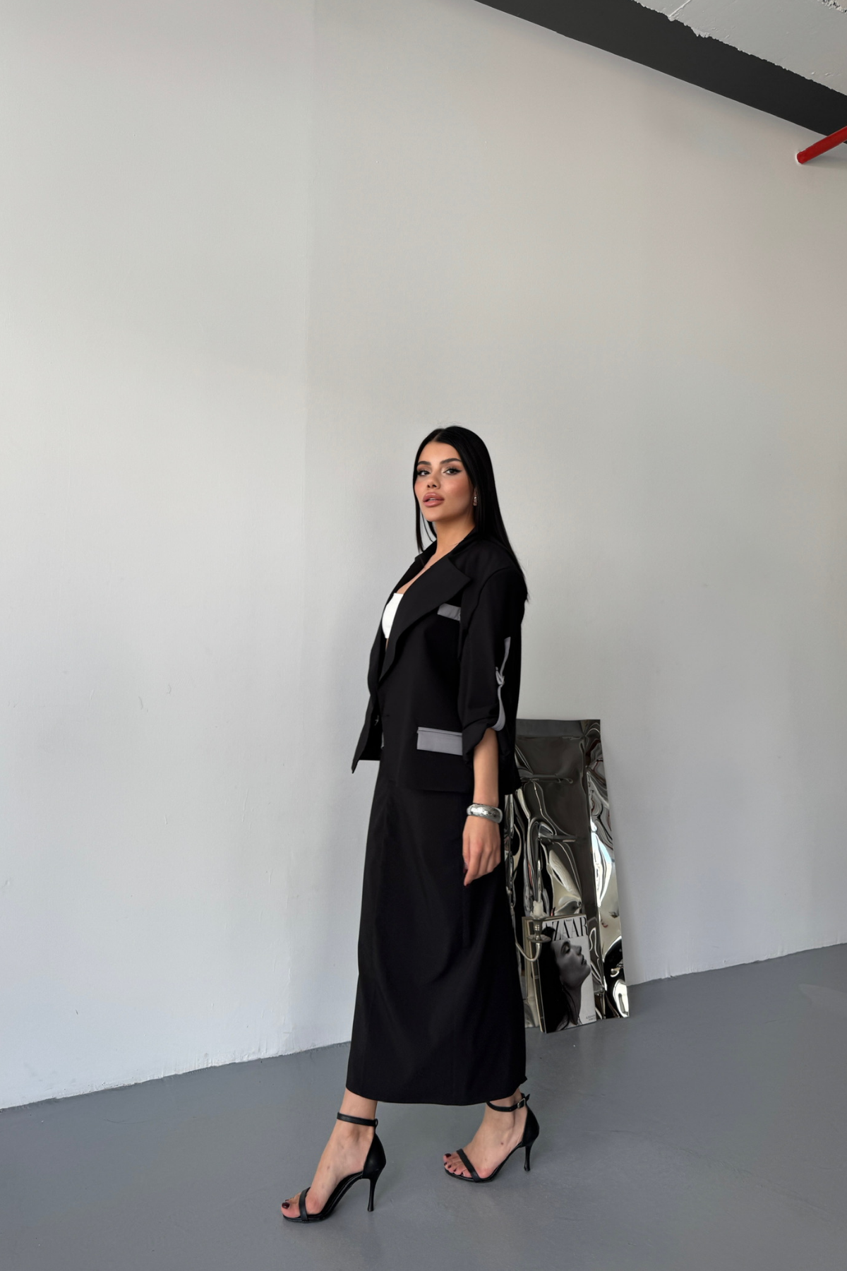 CROP CEKET - ETEK TAKIM - Siyah