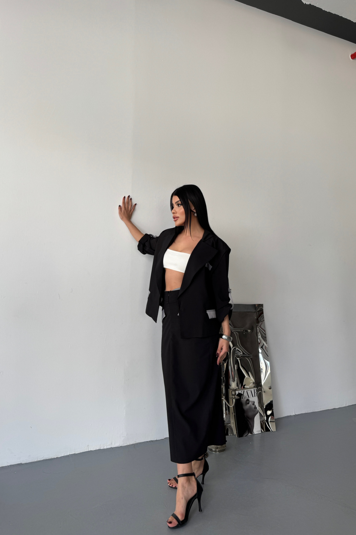 CROP CEKET - ETEK TAKIM - Siyah