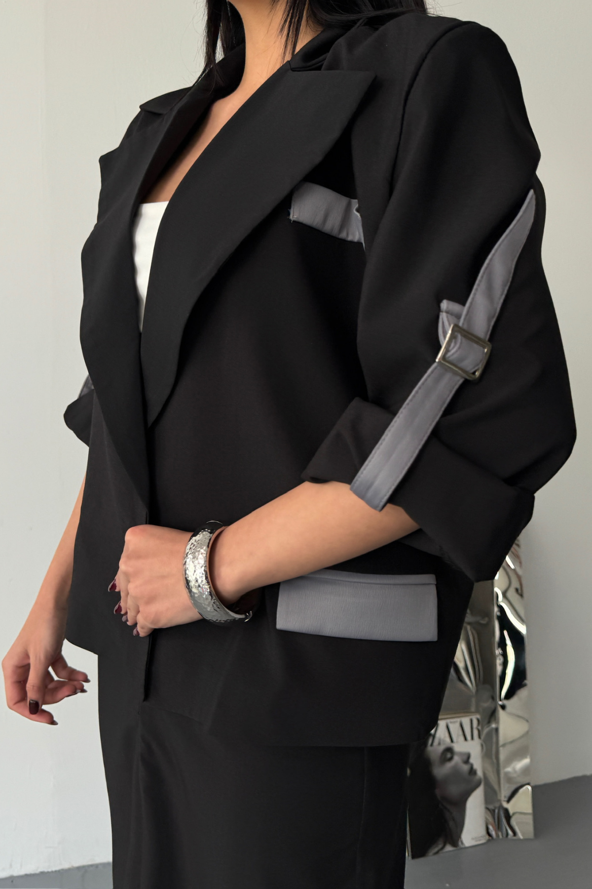 CROP CEKET - ETEK TAKIM - Siyah