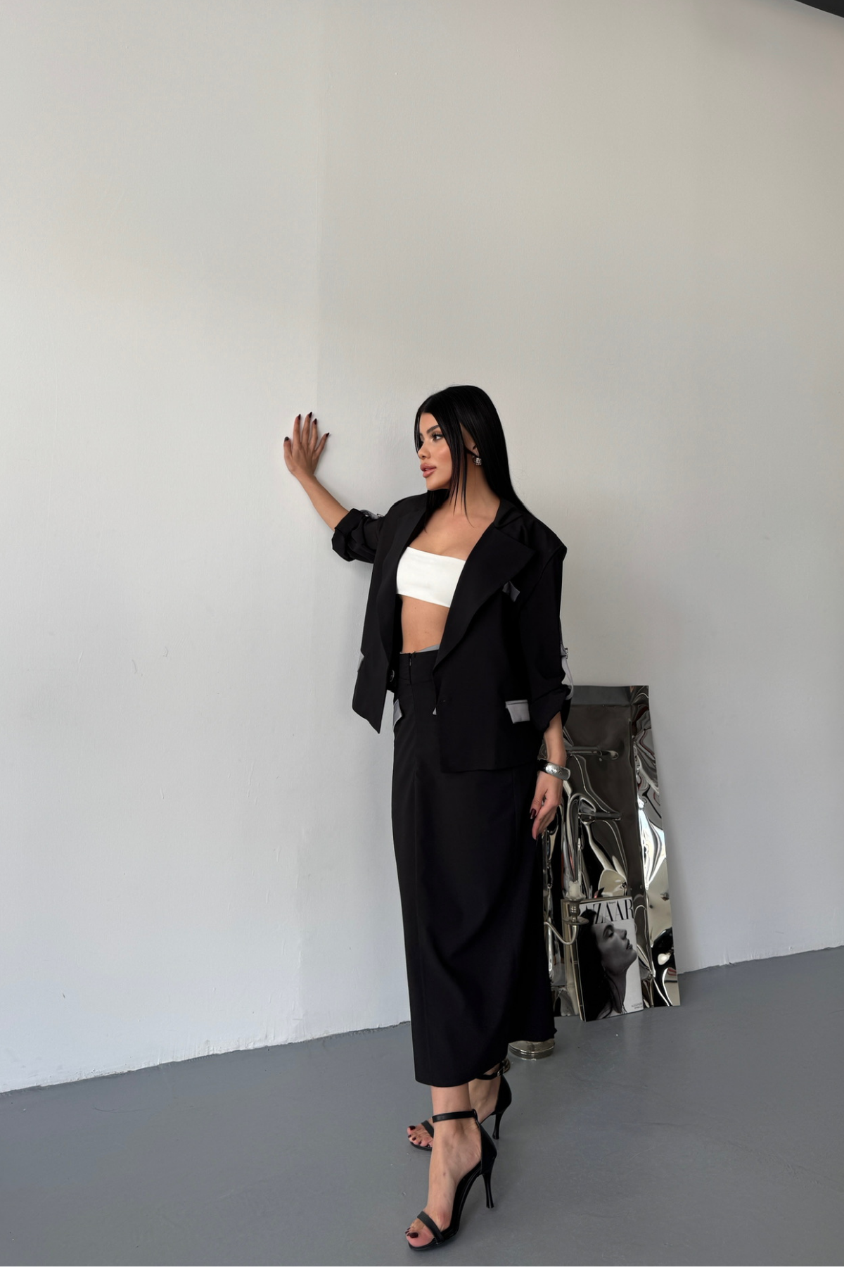 CROP CEKET - ETEK TAKIM - Siyah