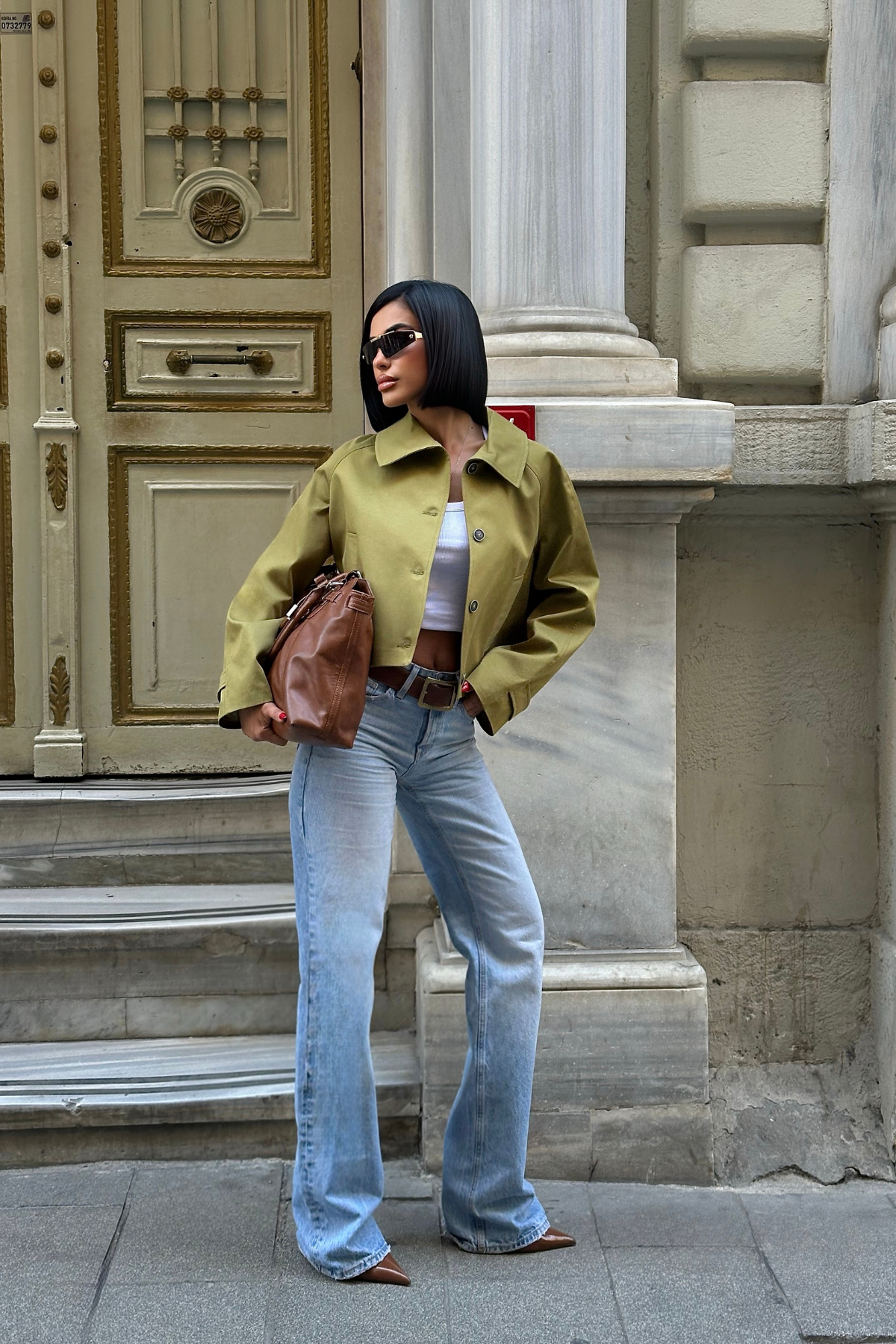 CROP TRENCHKOT - Yağ Yeşili