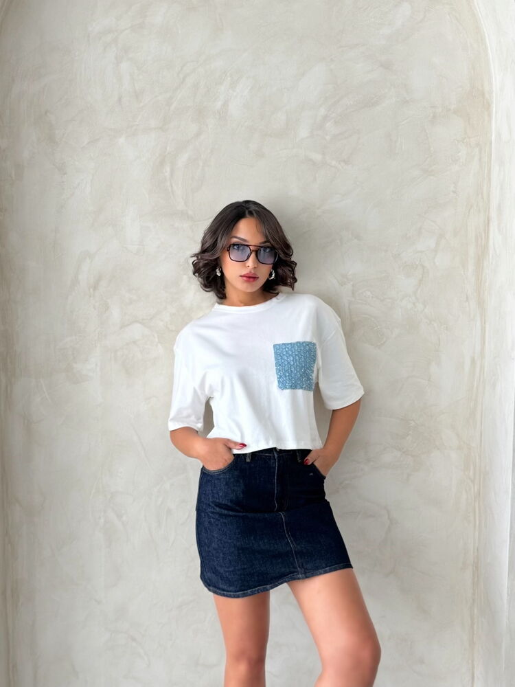 Cep Detaylı Toptan T - Shirt