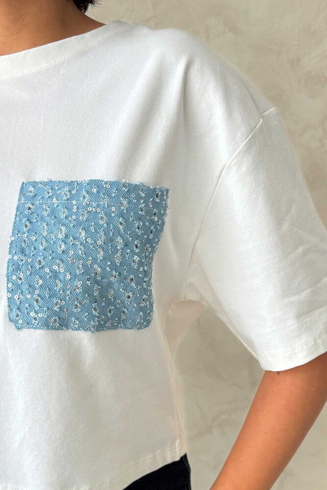 Cep Detaylı Toptan T - Shirt