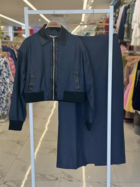Daniel Suni Deri Bomber Ceket Takım 9940
