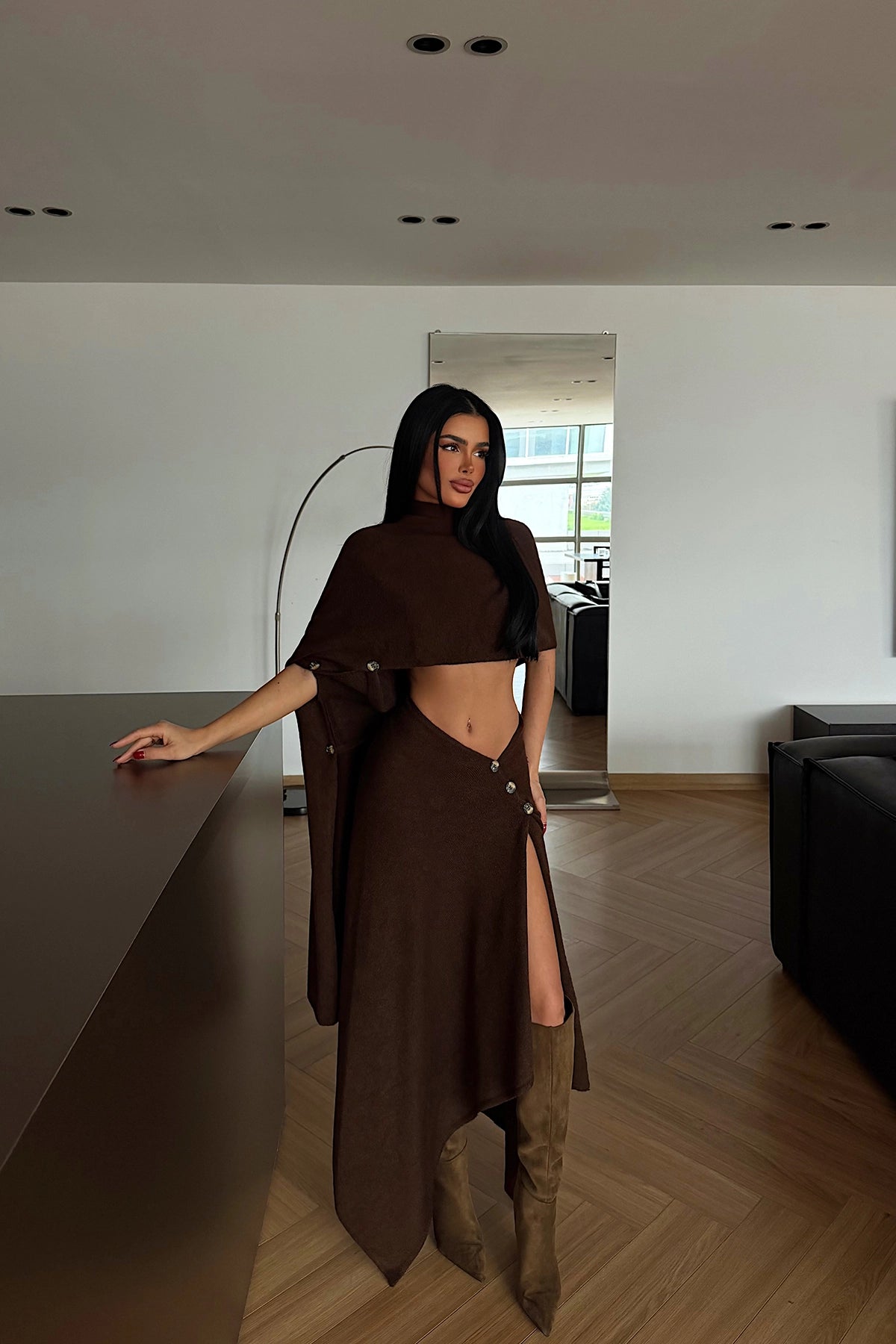 Acı Kahve Suzette Triko Takım