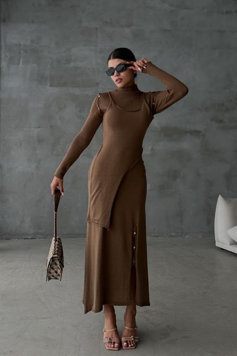 Dasha Düğme Detaylı Midi Takım  9475-23