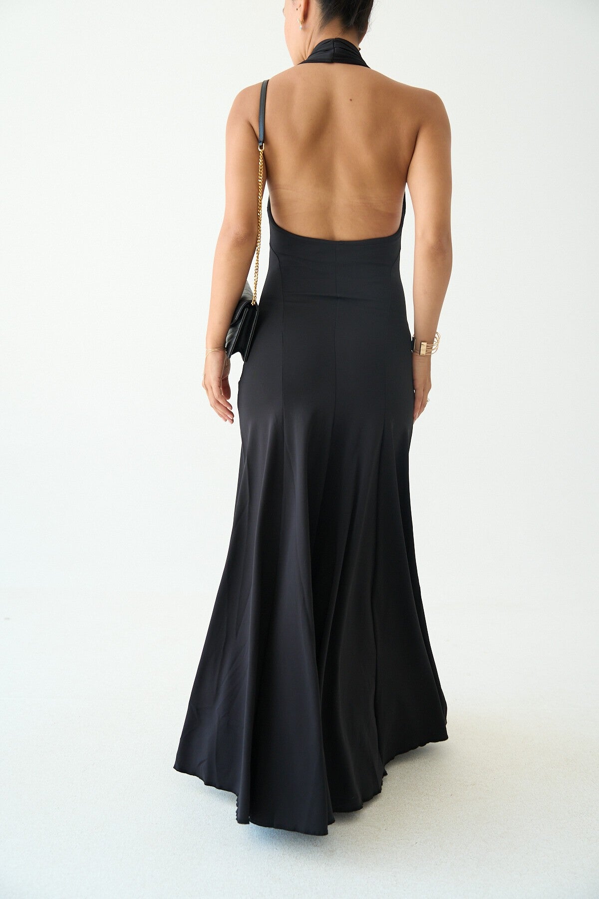 Black Low-Cut Dress