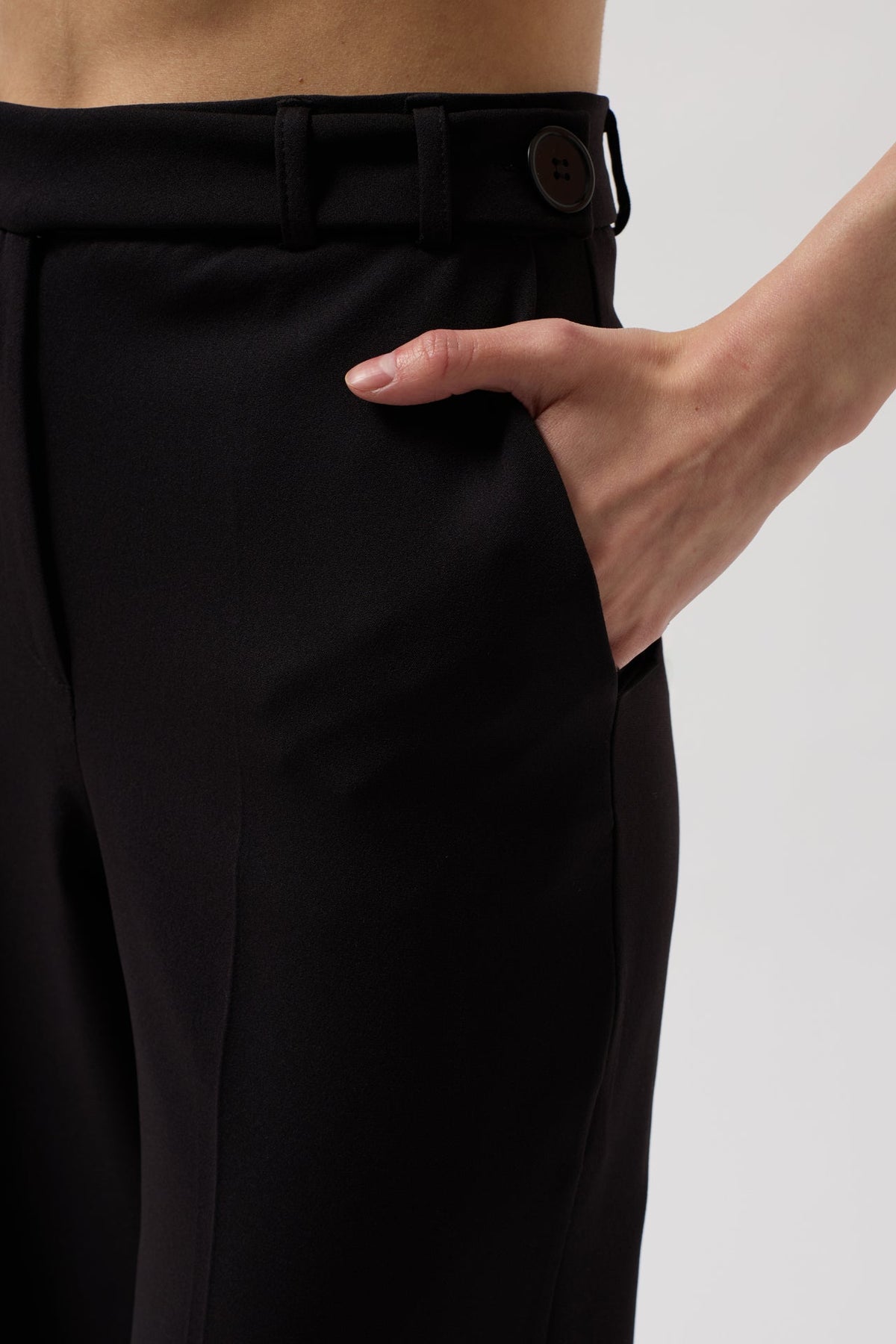 Bel Kemerli Pantolon - Siyah