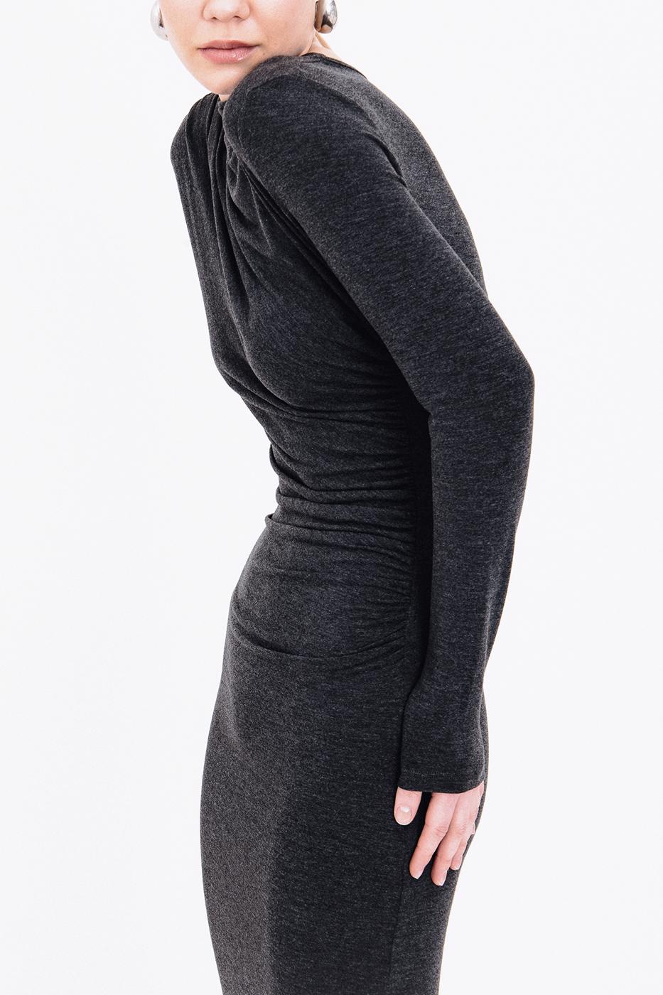 Draped Midi Dress