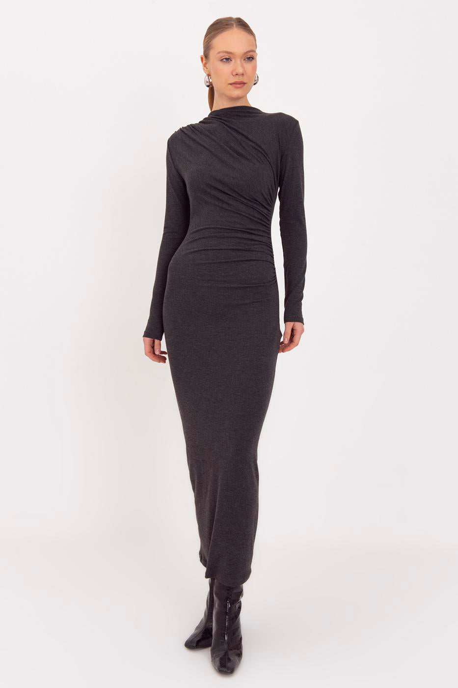 Draped Midi Dress