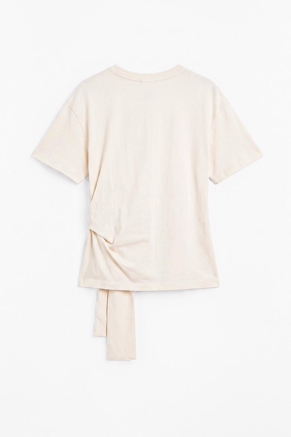 Knotted and Short Sleeve T-shirt
