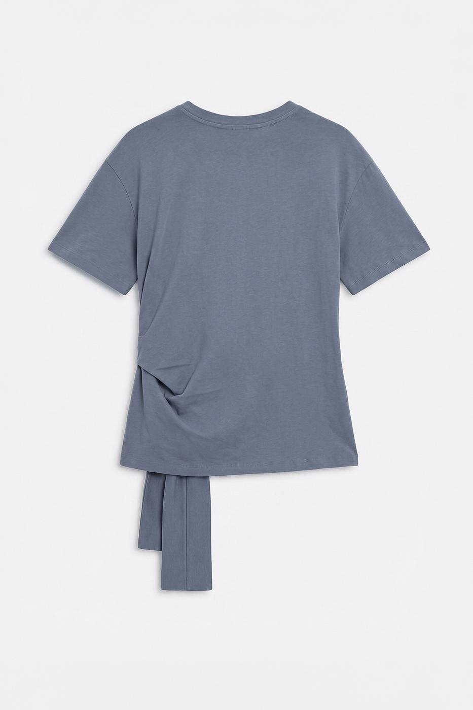 Knotted and Short Sleeve T-shirt