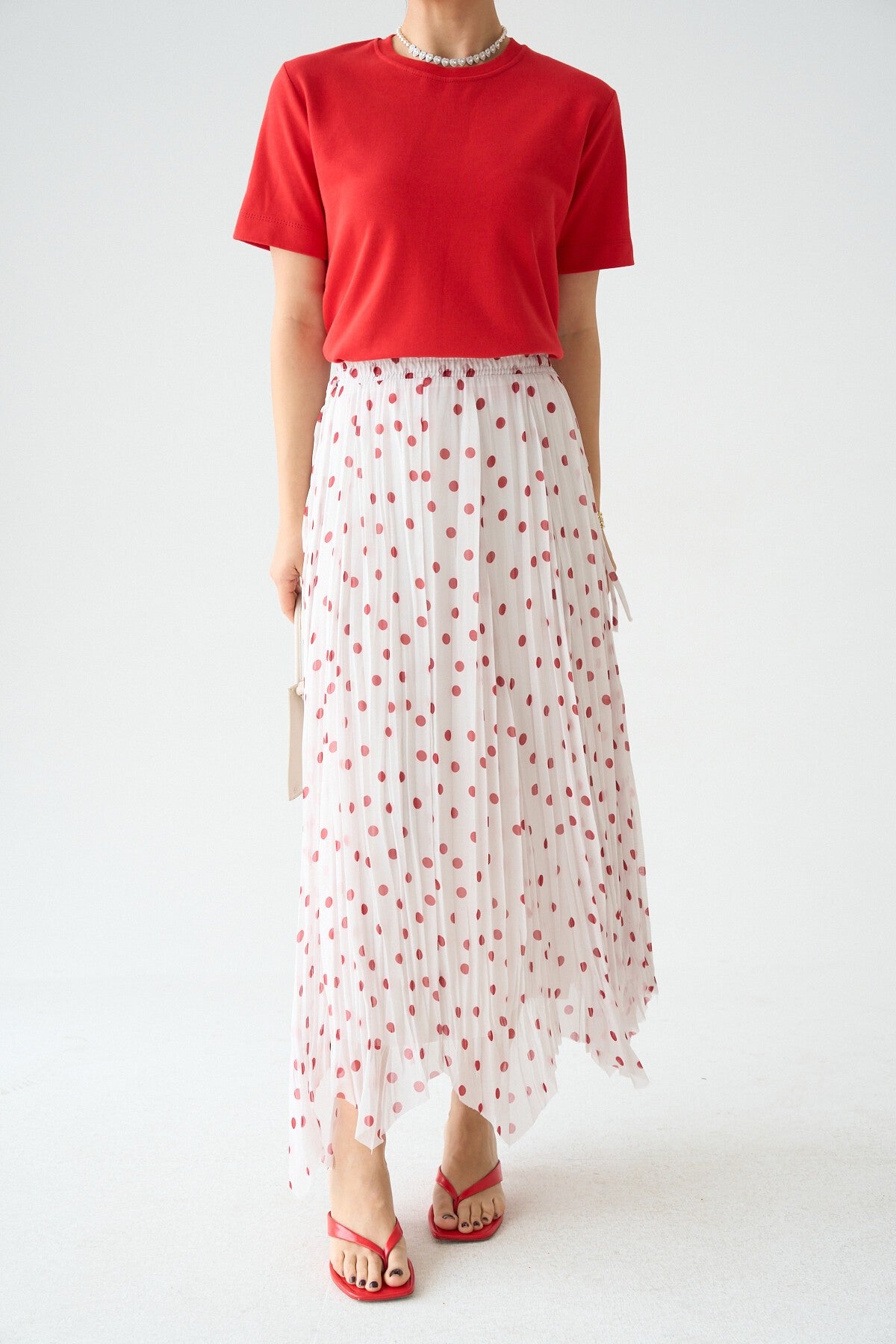 Ecru Polka Dot SKIRT