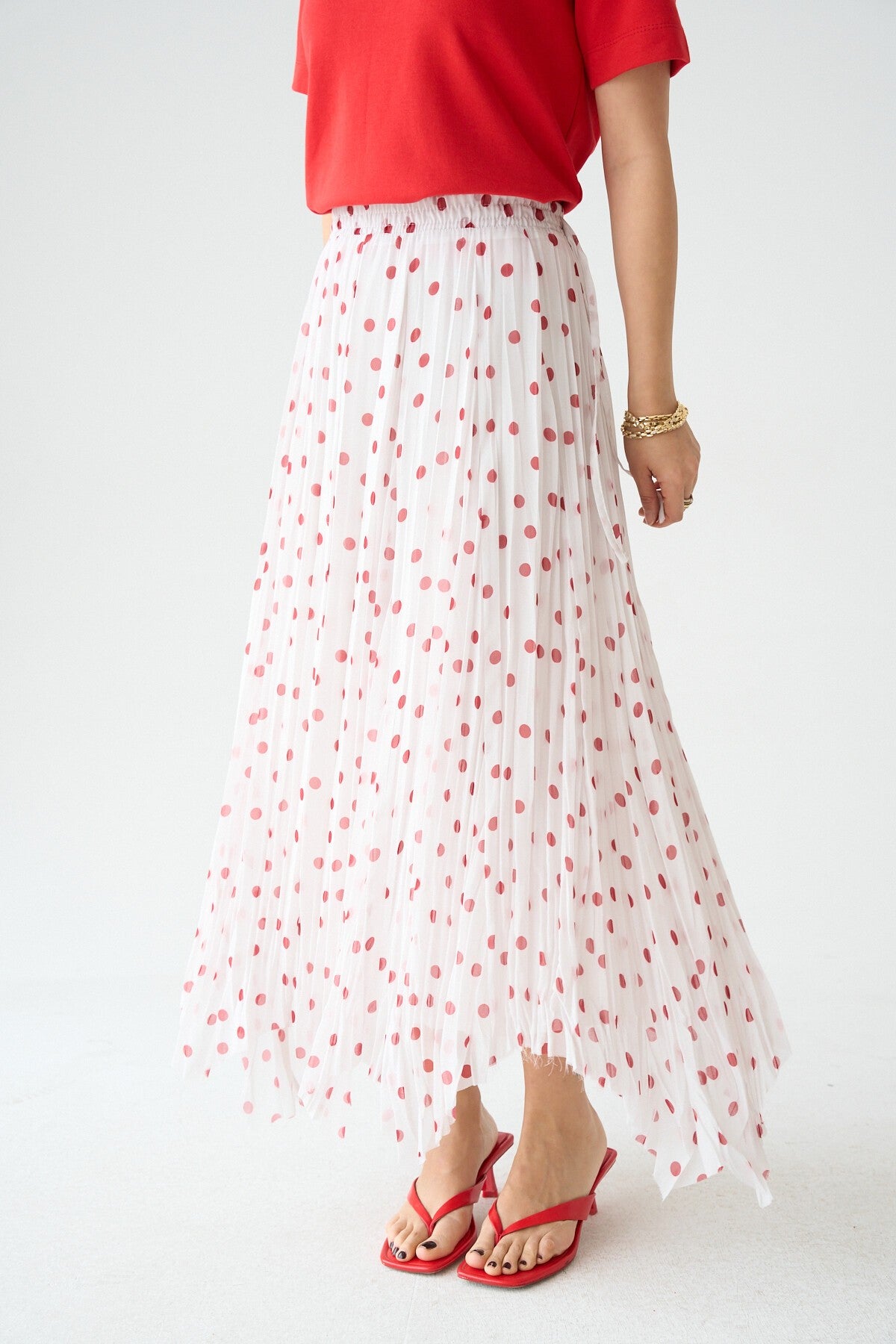 Ecru Polka Dot SKIRT