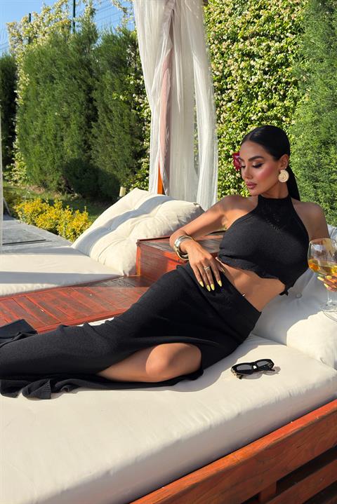 Elena Yırtmaç Detay Crop Takım 9834