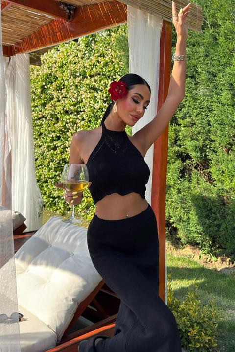 Elena Yırtmaç Detay Crop Takım 9834