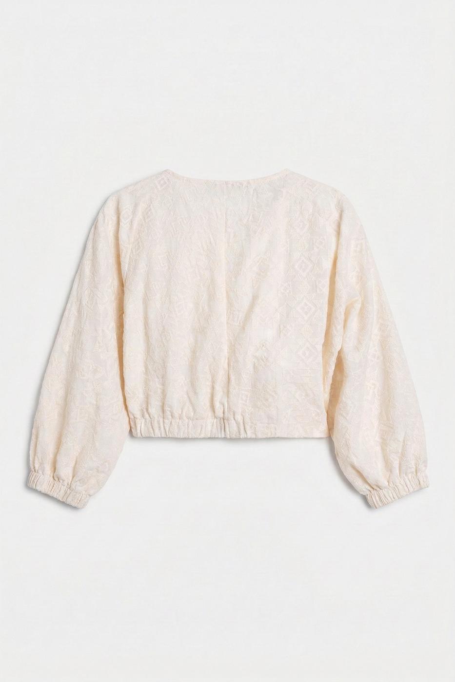 Cotton Tie Blouse