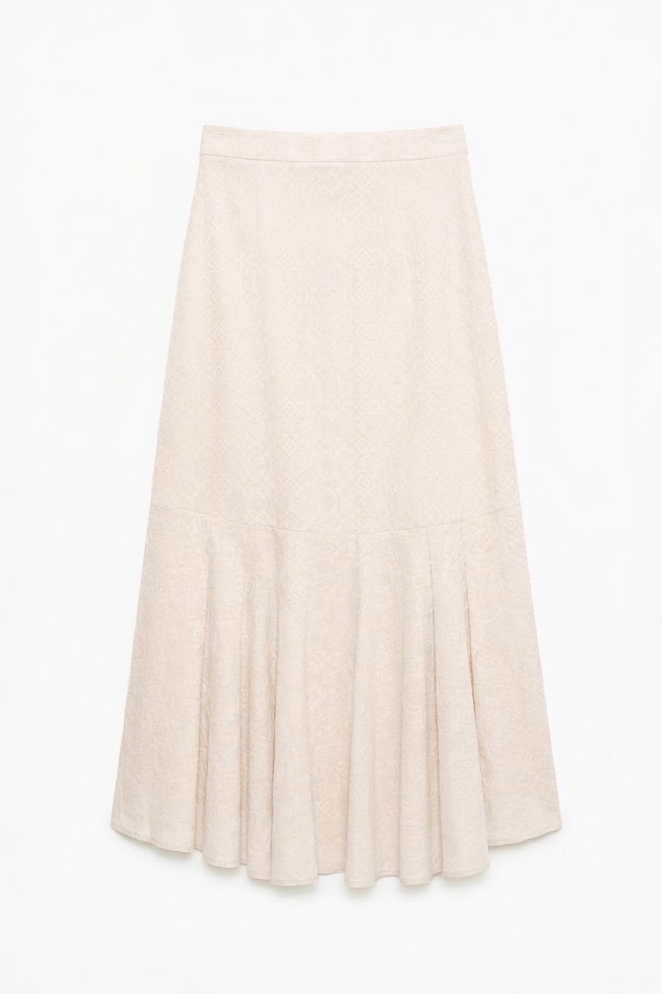 Ruffled Midi Skirt