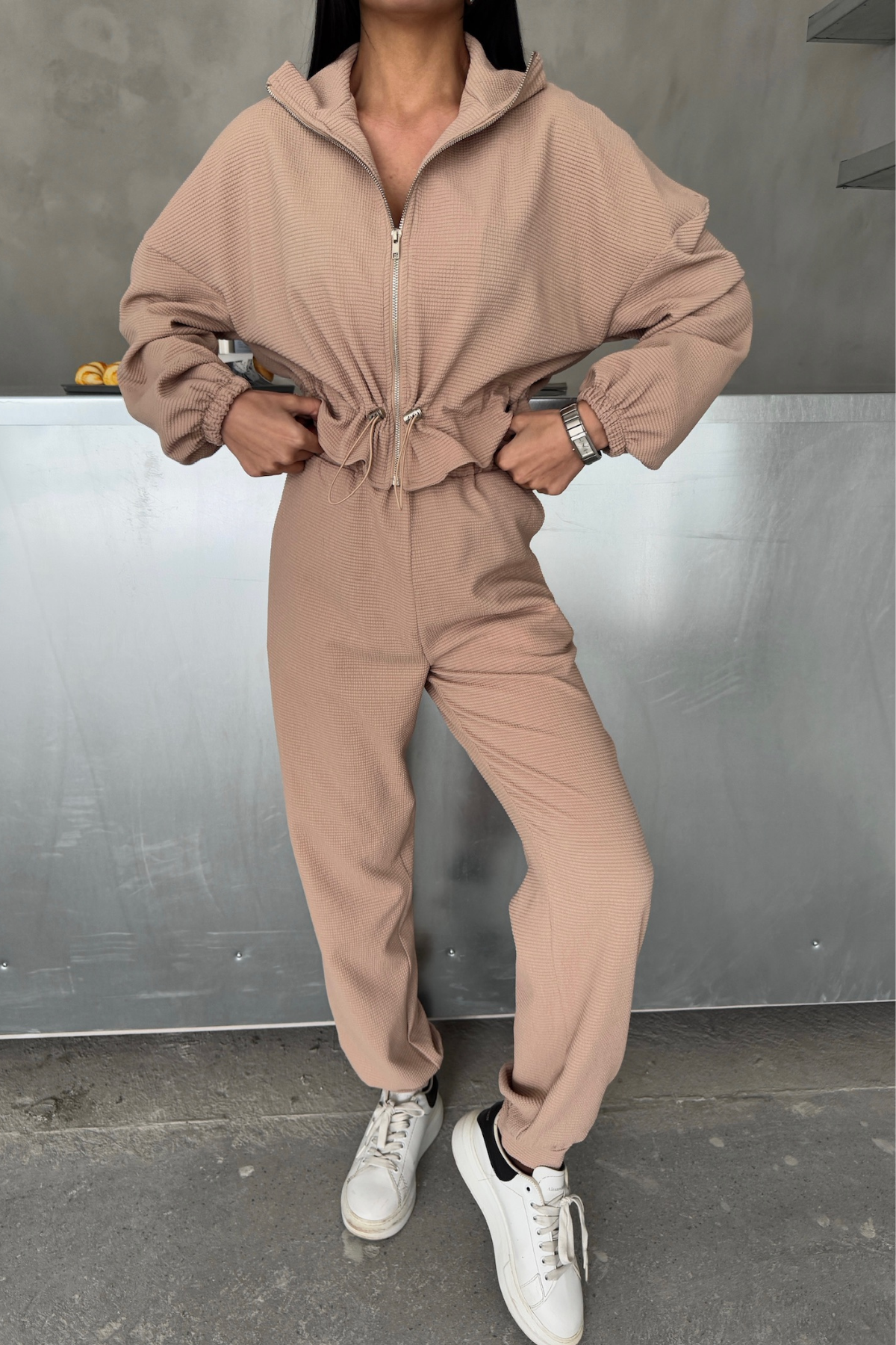 EŞOFMAN TAKIM GİFT KUMAŞ - Bej