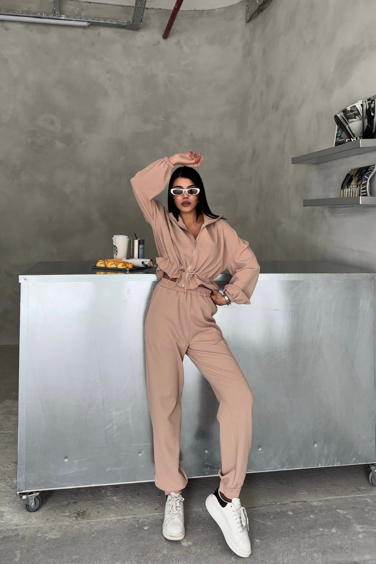 EŞOFMAN TAKIM GİFT KUMAŞ - Bej