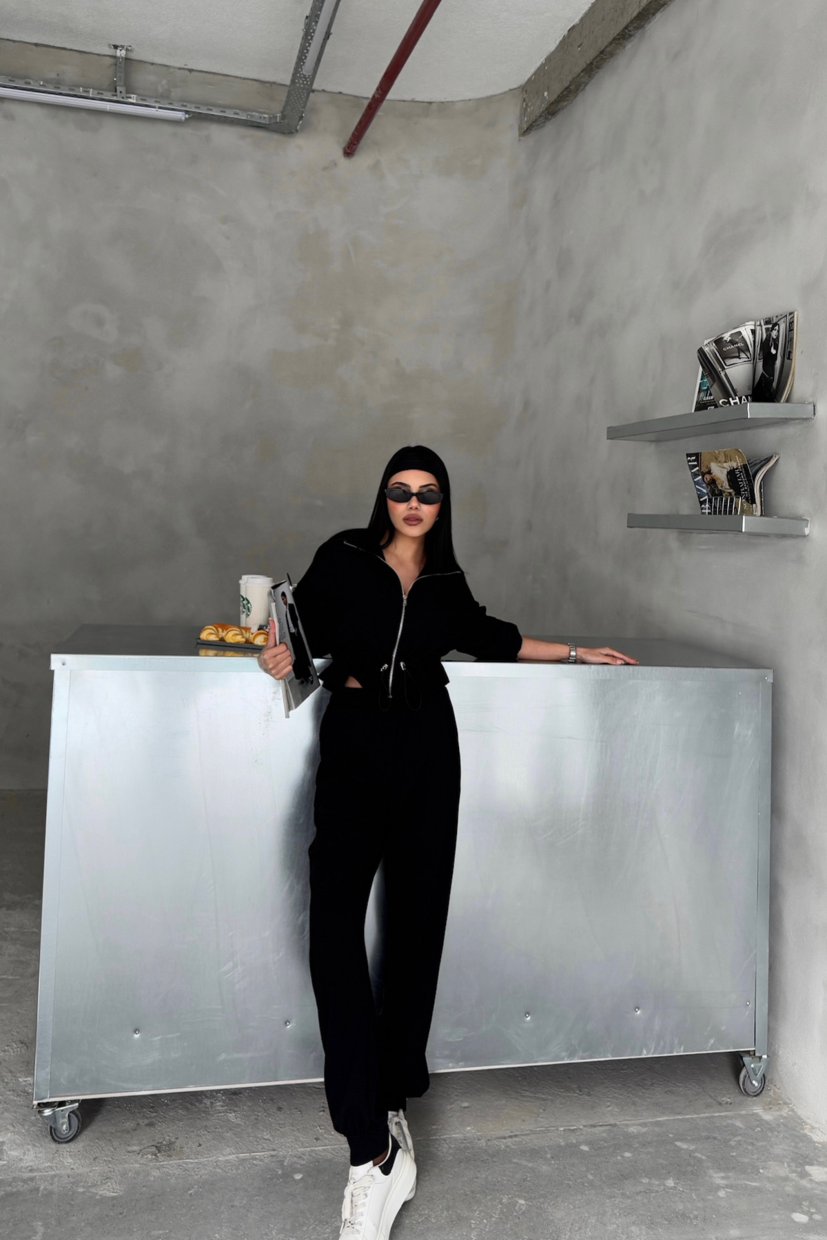 EŞOFMAN TAKIM GİFT KUMAŞ - Siyah