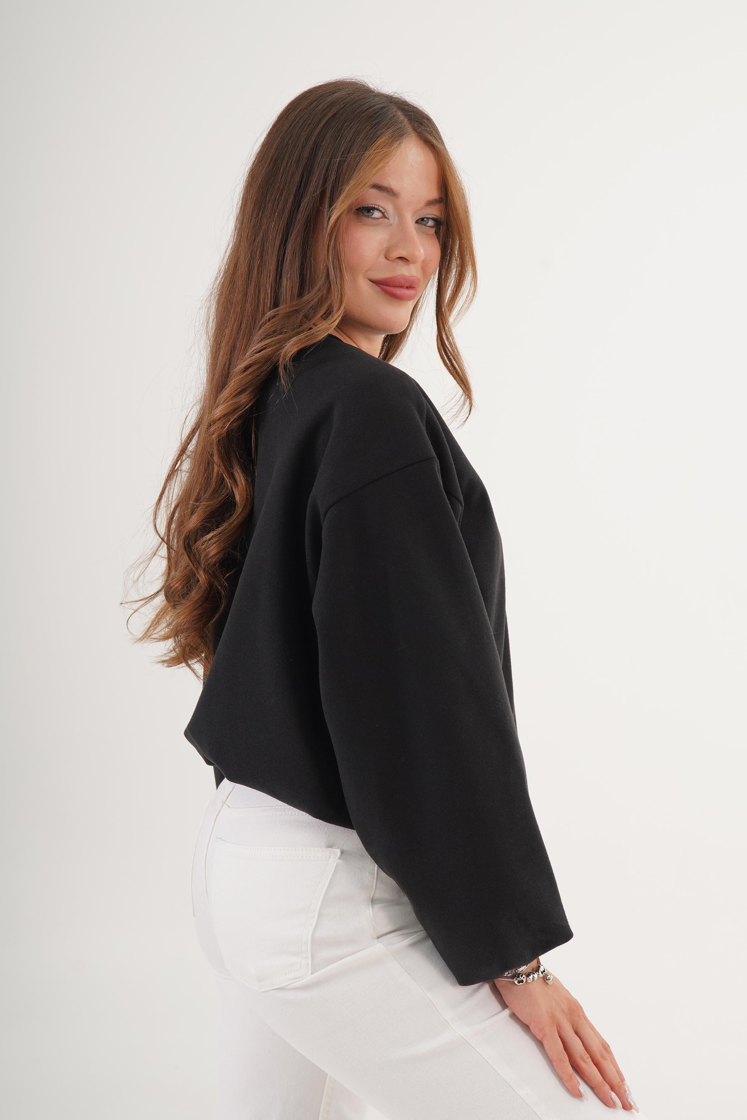 Fermuarlı İç Astarlı Bomber Siyah Toptan Ceket