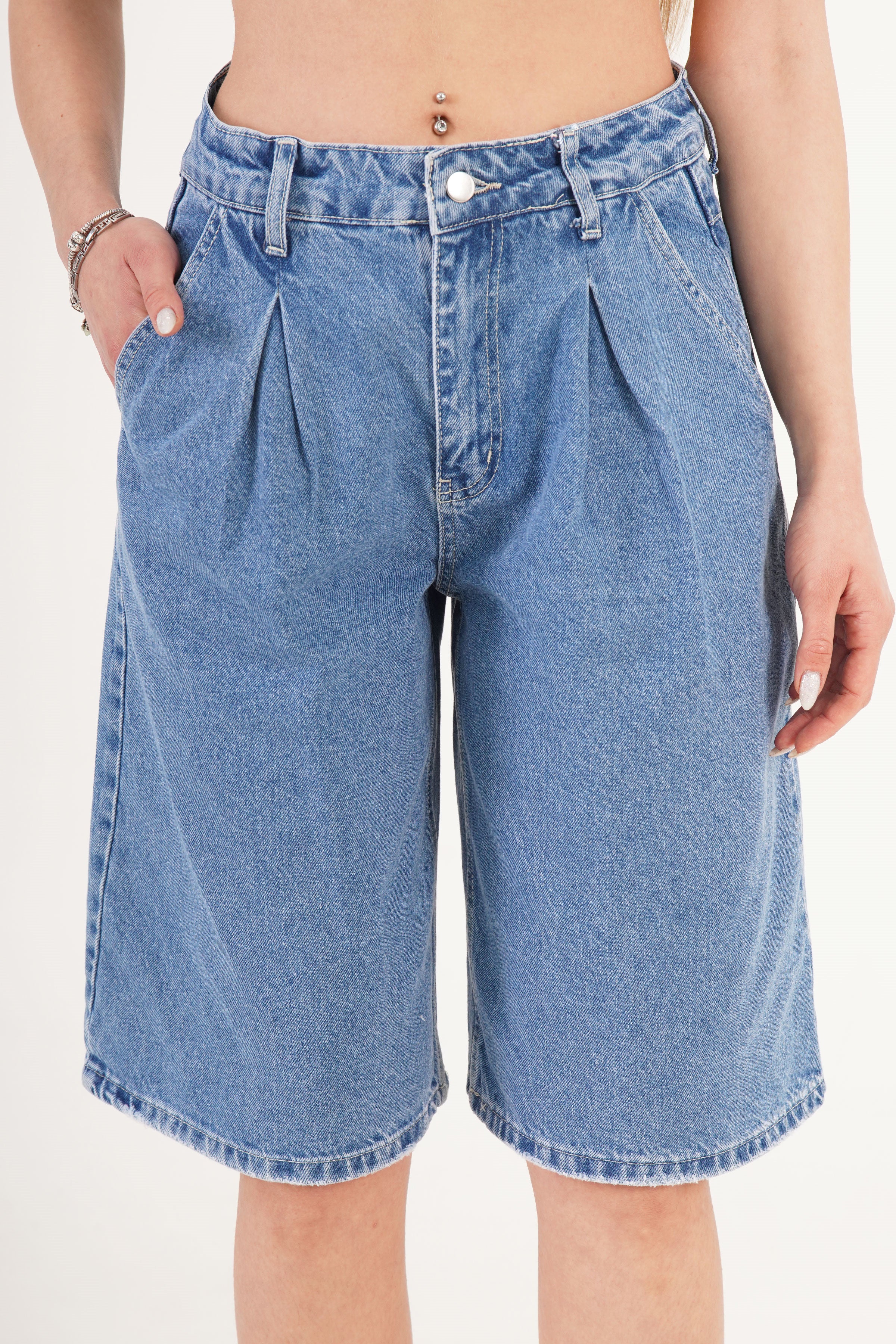 Yüksek Bel Kot Toptan Denim Jorts