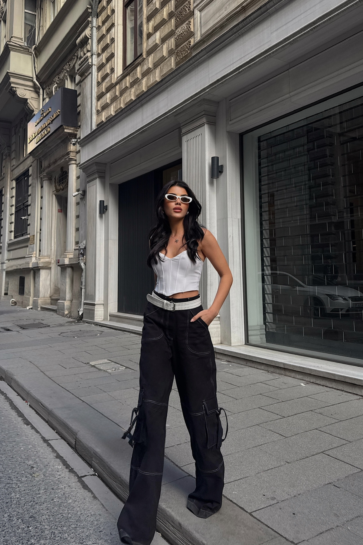 GABARDİN  KARGO PANTOLON - Siyah