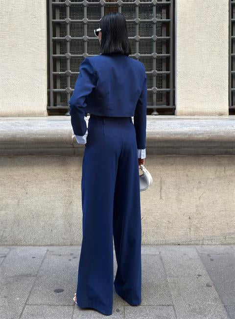 Garni Detaylı Crop Ceketli Takım 10075