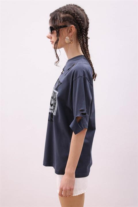 Gisele  Baskılı Tişört 8034-8