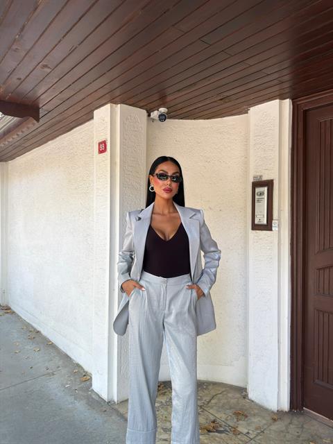 Gisella Parlak Saten Takım 9851