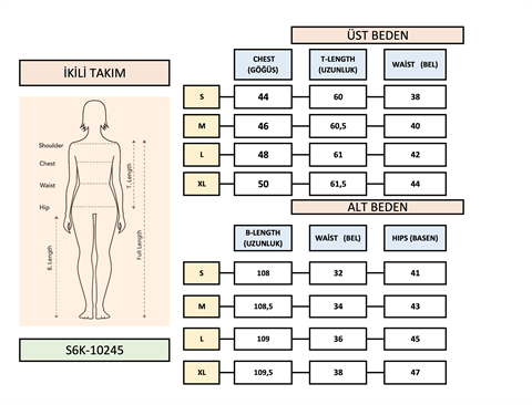Gold Düğmeli Yelekli ve İspanyol Pantolonlu Modal Takım 10245