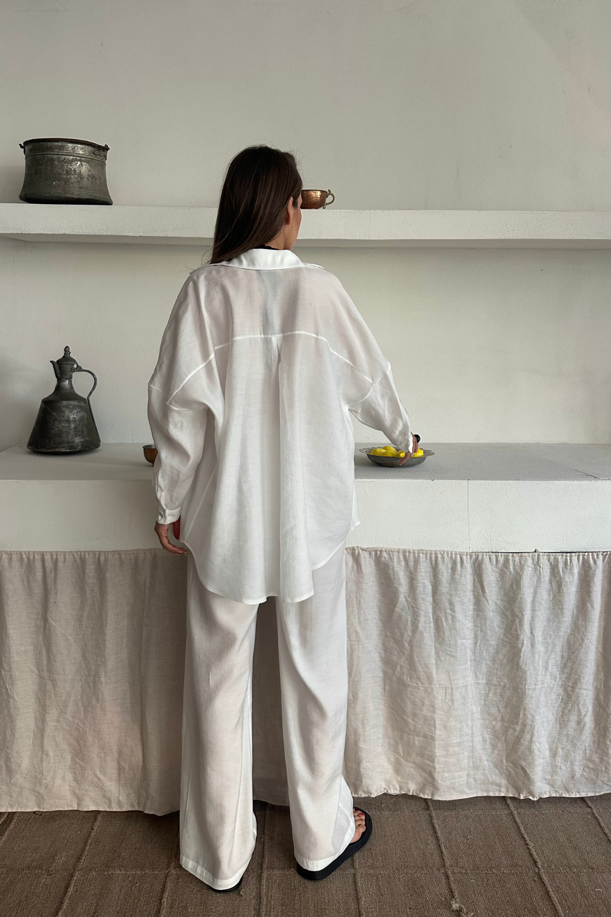 GÖMLEK - PANTOLON TAKIM - Beyaz