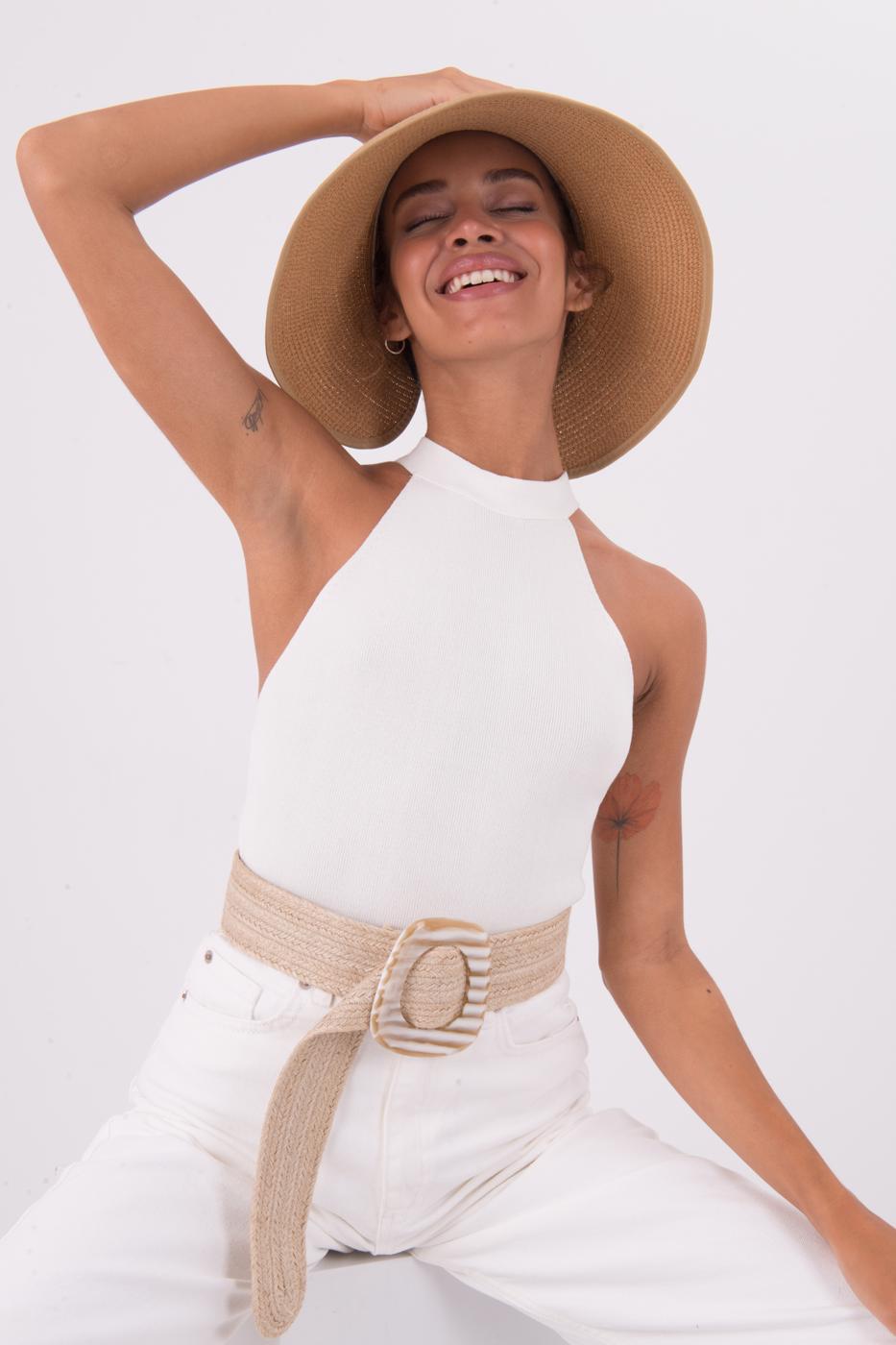 Halter Neck Knit Top