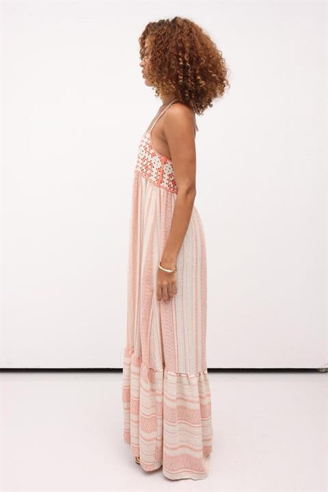 Helen Desenli Keten Elbise 2745-8