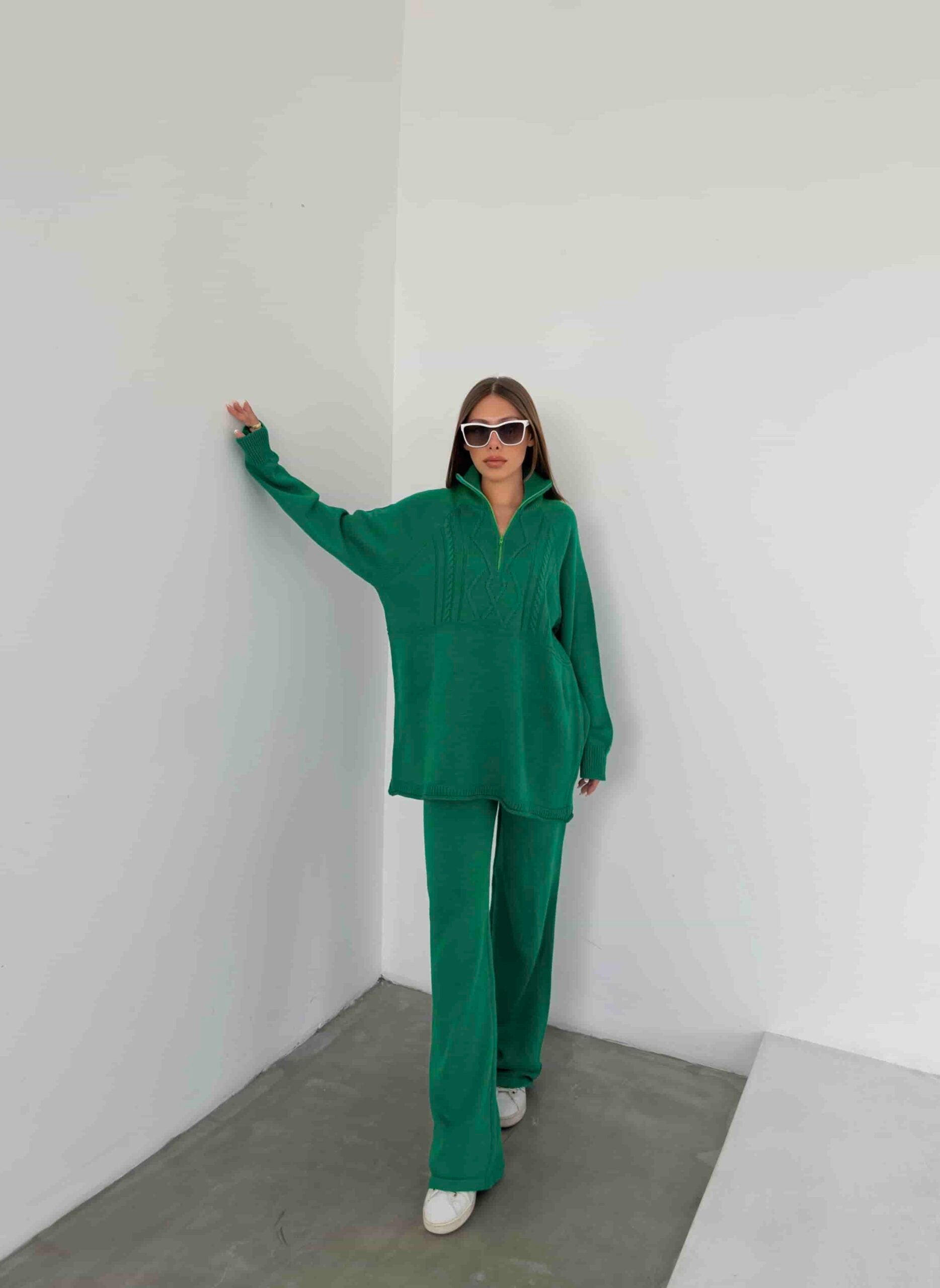 Polo Yaka Fermuarlı Triko Takım 1511