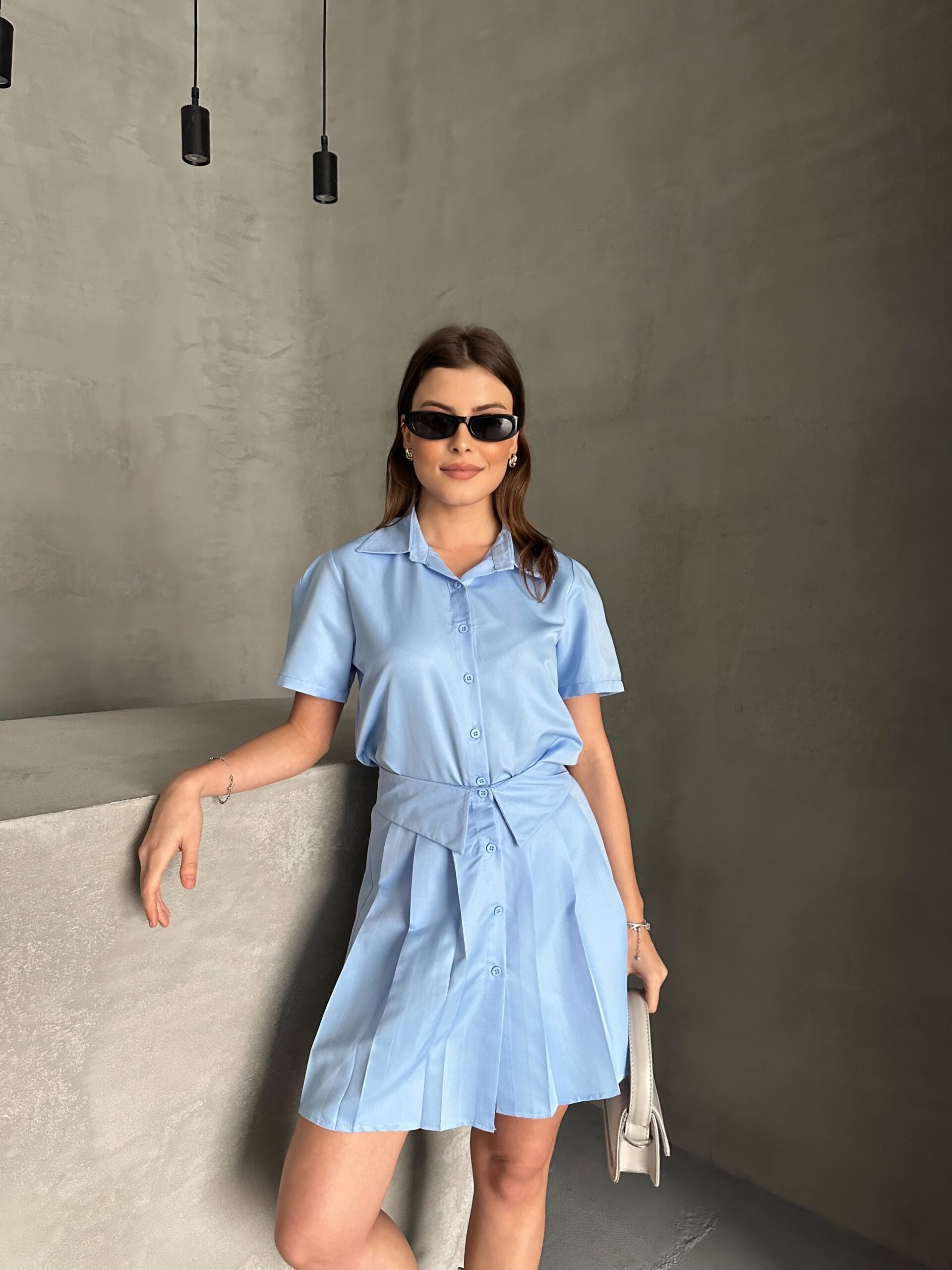 Astarlı Etek Gömlek Takım