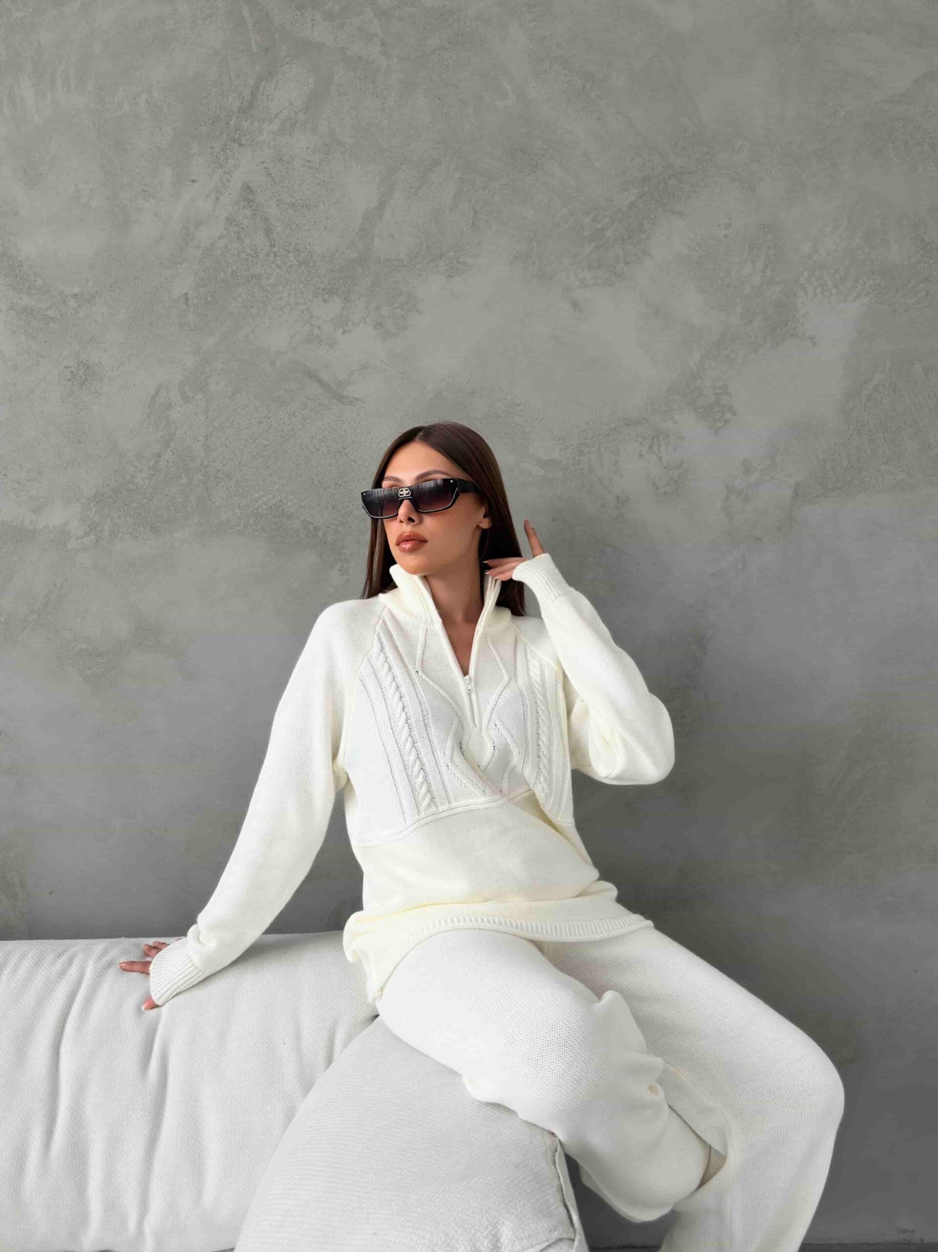 Polo Yaka Fermuarlı Triko Takım 1511