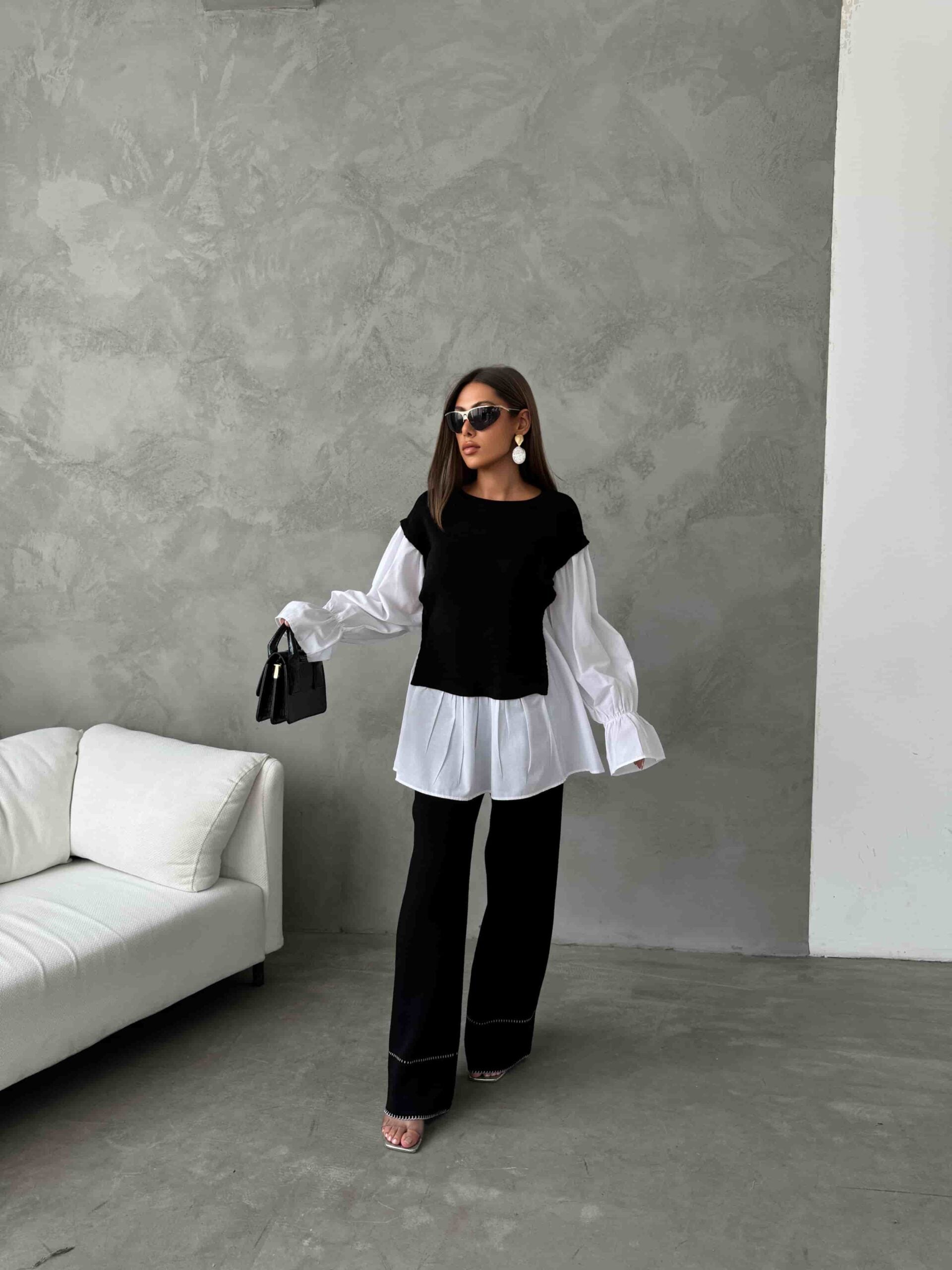 Gömlek Detay Triko Takım 1503