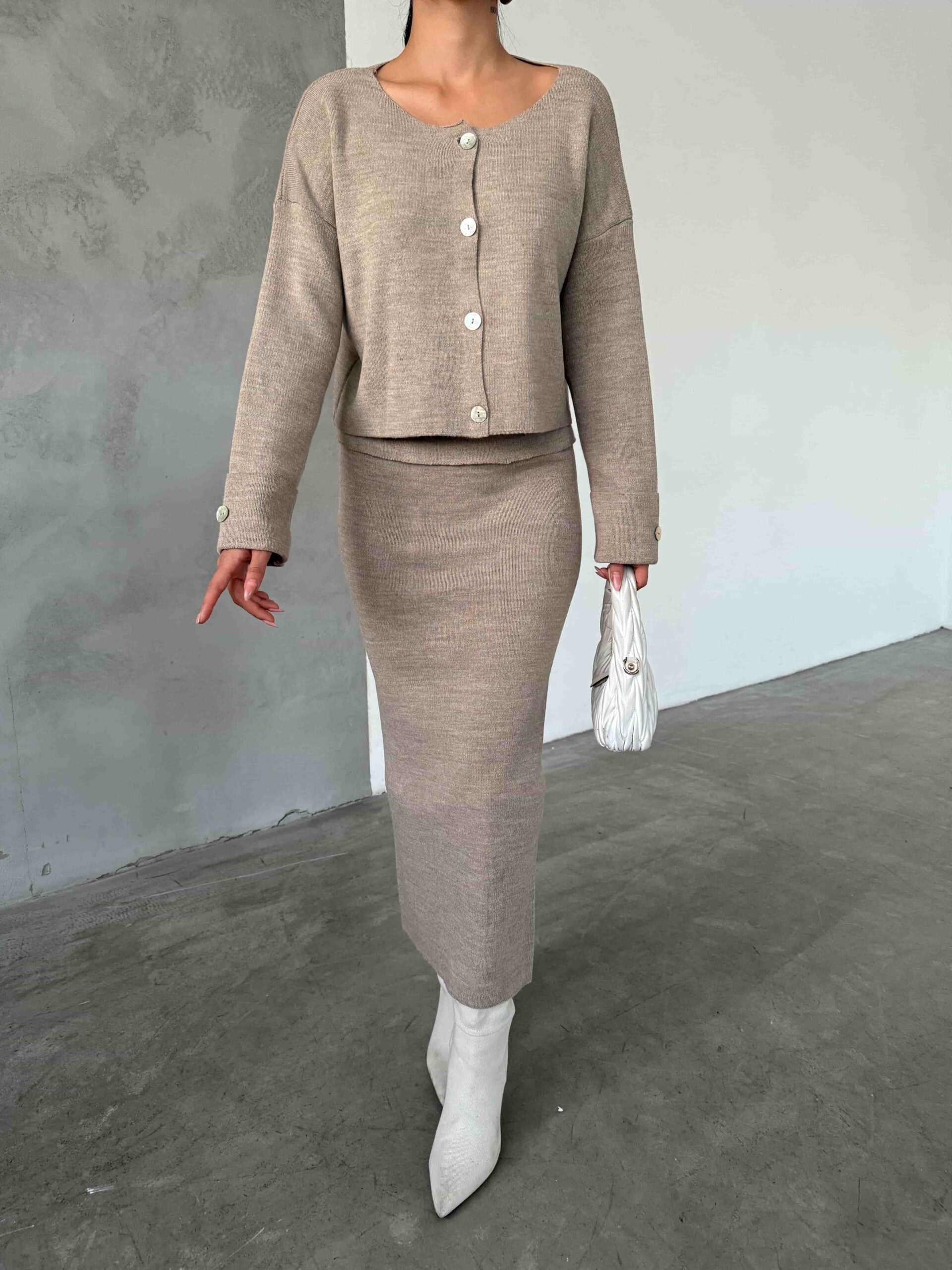 Etek Ceket Triko Takım 1516