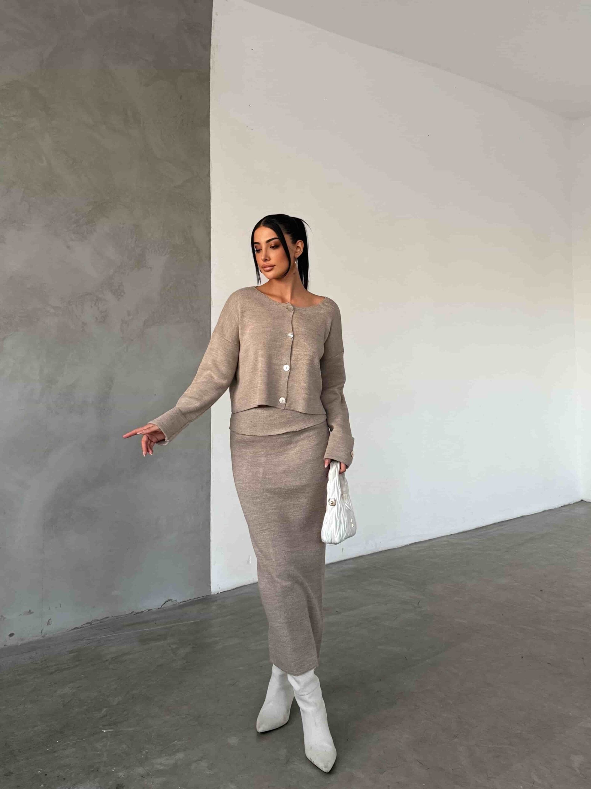 Etek Ceket Triko Takım 1516