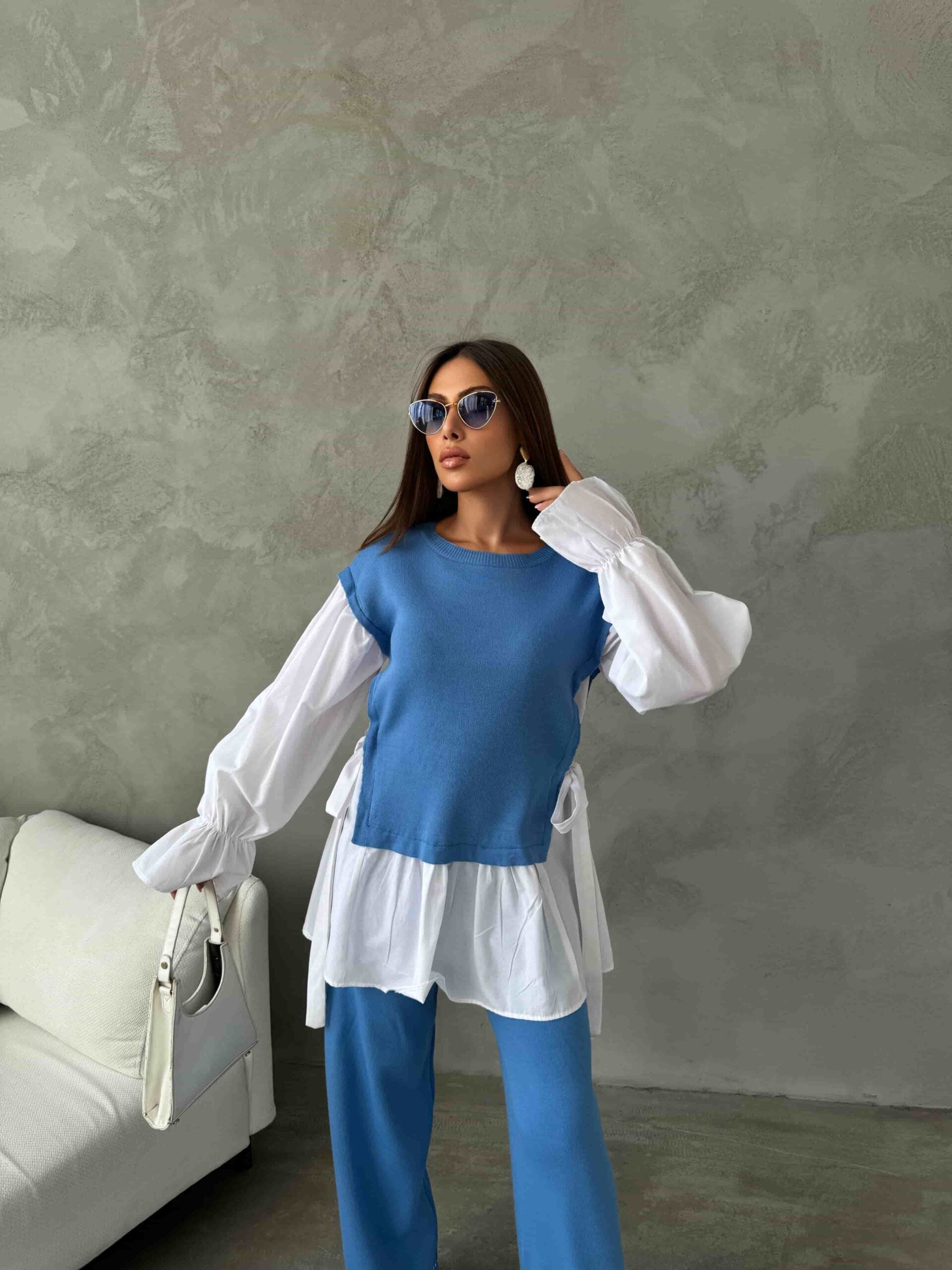 Gömlek Detay Triko Takım 1503