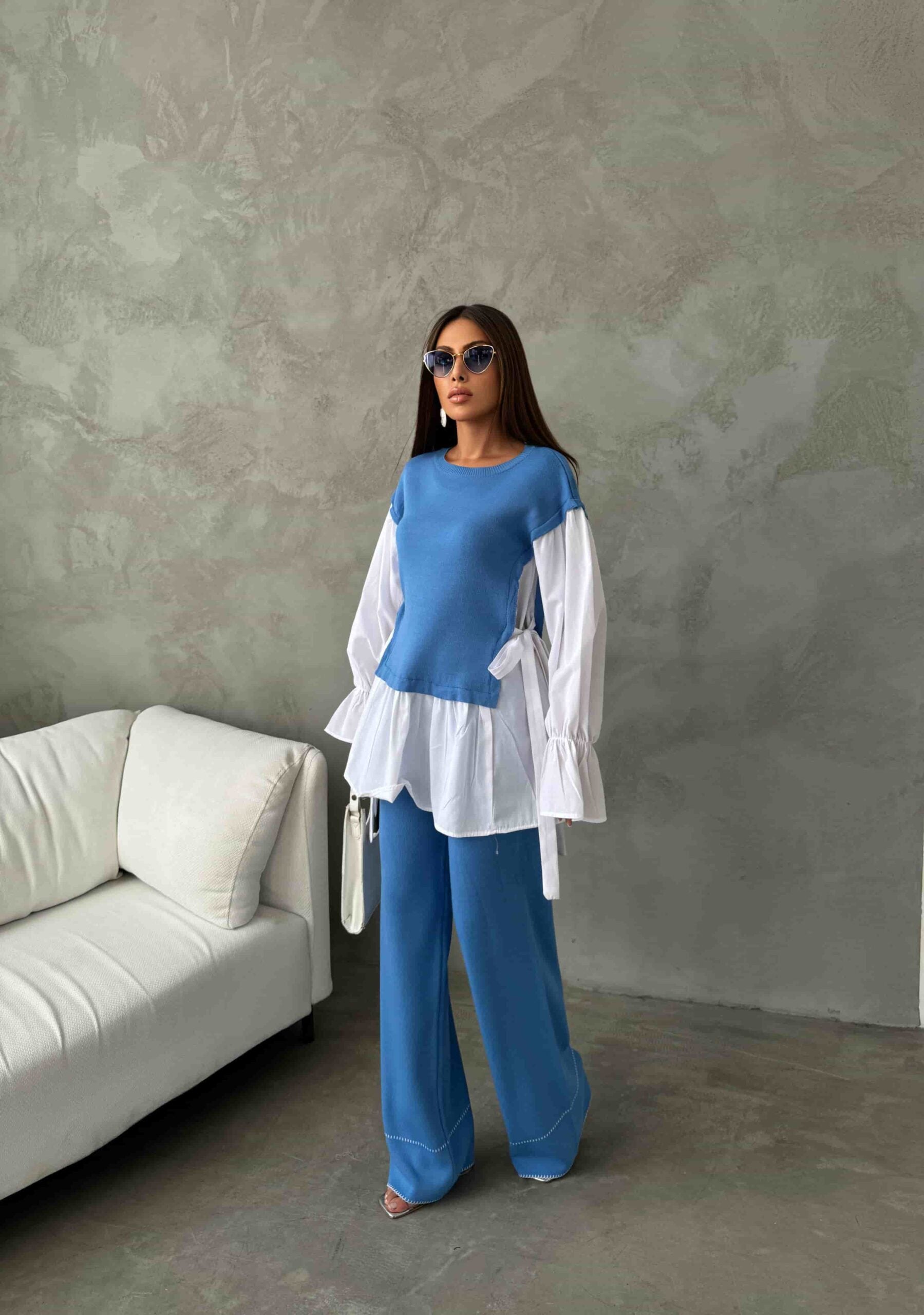 Gömlek Detay Triko Takım 1503