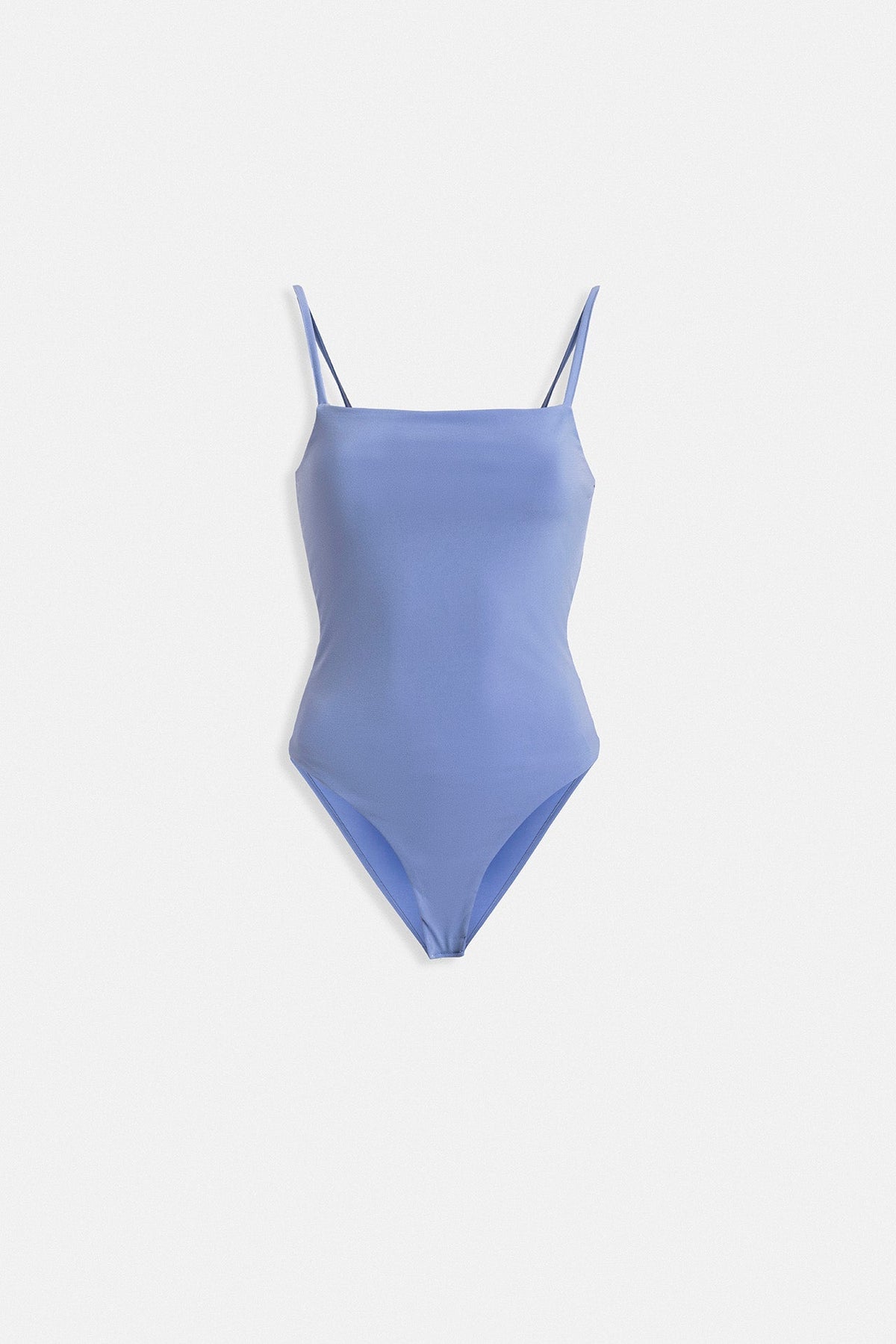 İp Askılı Bodysuit - Bebe Mavi