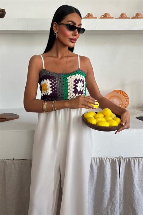 Jasmin Süzüneli Keten Tulum 1280-08