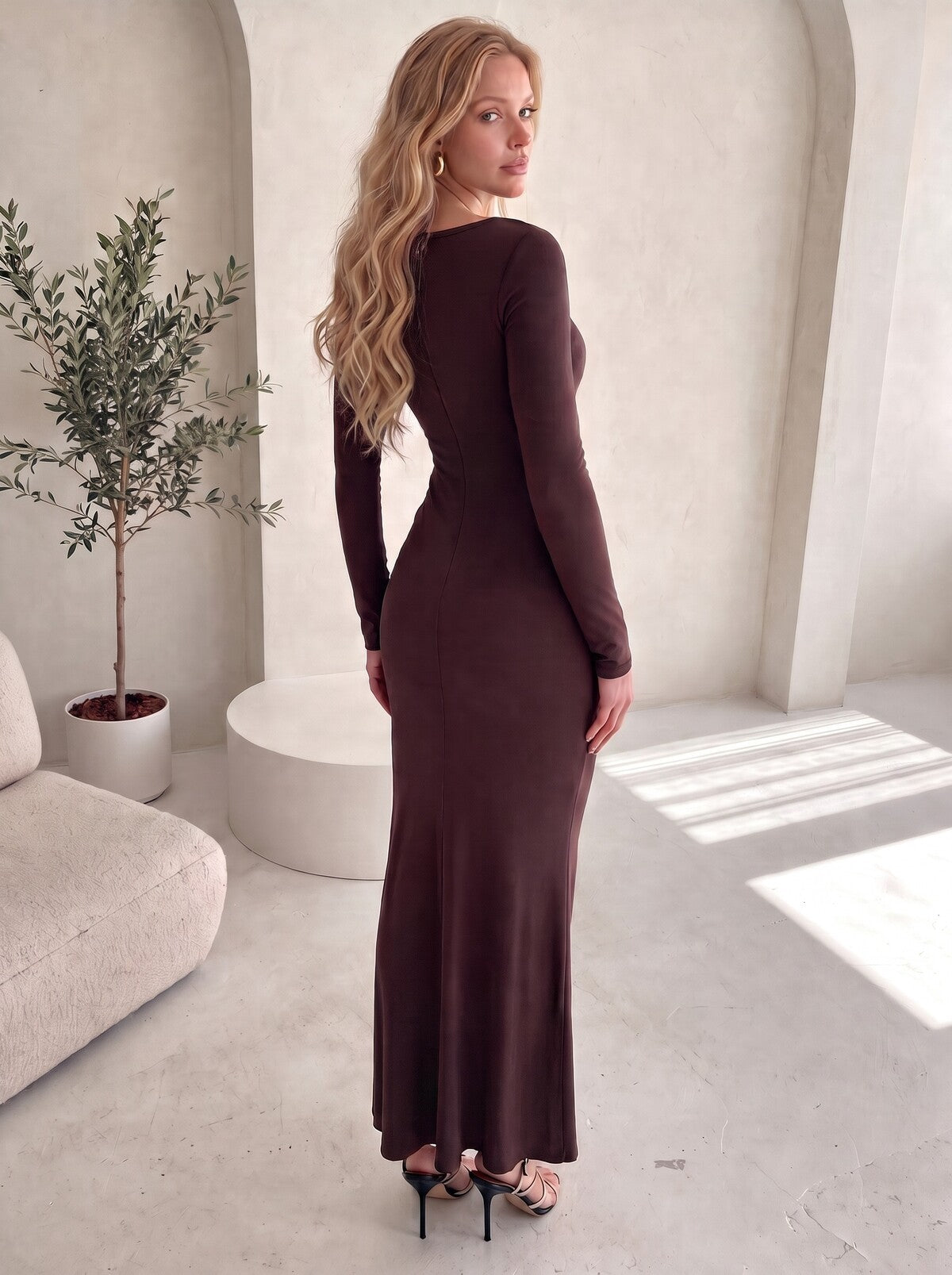 KAHVE 20725 ELBİSE