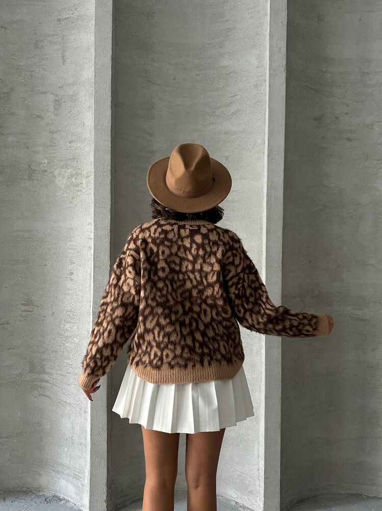 Leopar Triko Toptan Bluz